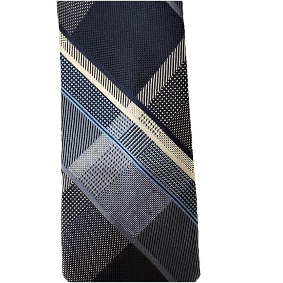 NWT MK Michael Kors Forest Plaid Blue Men’s Tie Classic Preppy Nautical $65 - Picture 5 of 5